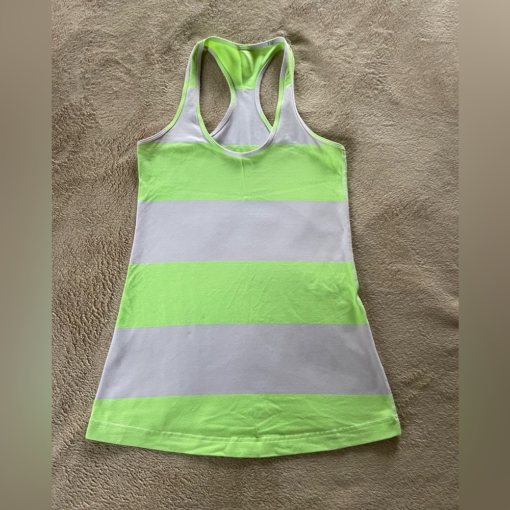 Lululemon racerback tank green and white